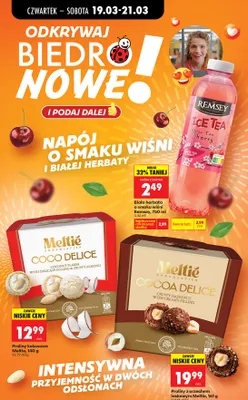 Herbata biała o smaku wiśni ice tea promocja w Biedronka