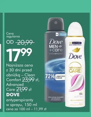 Antyperspirant w sprayu Dove Advanced Care Soft Feel promocja w Super-Pharm