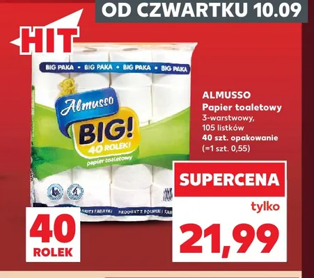 Papier toaletowy 3-warstwowy Almusso promocja w Kaufland