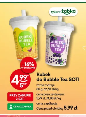 Kubek do Bubble Tea Soti promocja w Żabka