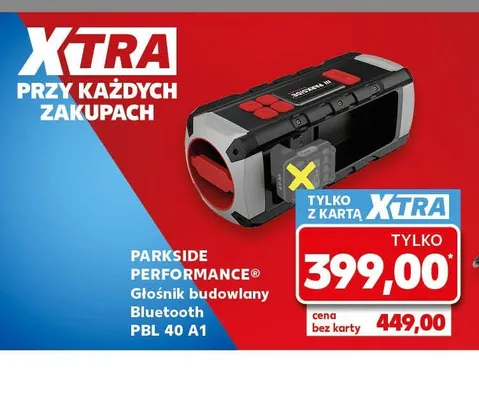 Głośnik budowlany Bluetooth PARKSIDE PERFORMANCE PBL 40 A1 promocja w Kaufland