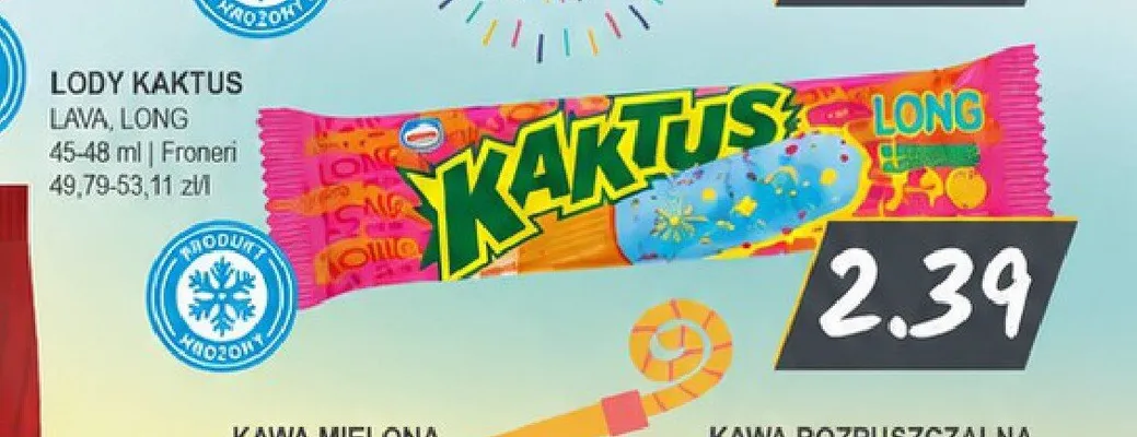 Lody Kaktus lava promocja w Słoneczko