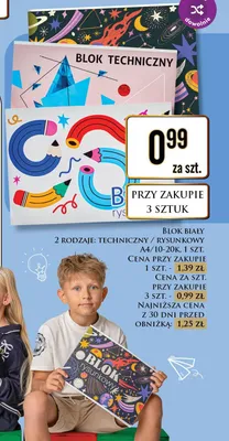 Blok biały rysunkowy promocja w Dino
