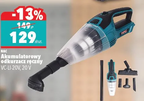 Akumulatorowy odkurzacz ręczny VC-LI-20V, 20V promocja w Biedronka Home
