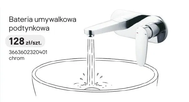 Bateria umywalkowa podtynkowa GoodHome chrom promocja w Castorama