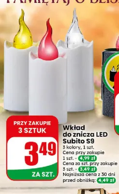 Wkład do znicza LED Subito S9 promocja w Dino