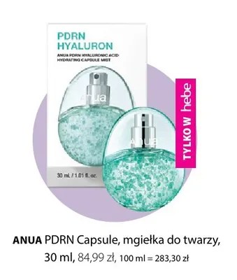 Mgiełka do twarzy PDRN Capsule Anua promocja w Hebe