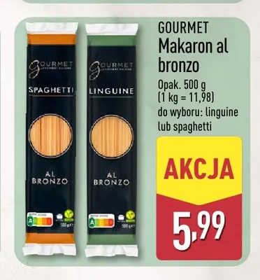 Makaron al bronzo linguine Gourmet promocja w Aldi