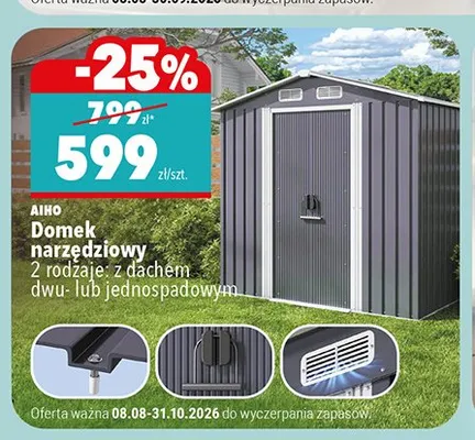 Domek narzędziowy Aiho promocja w Biedronka