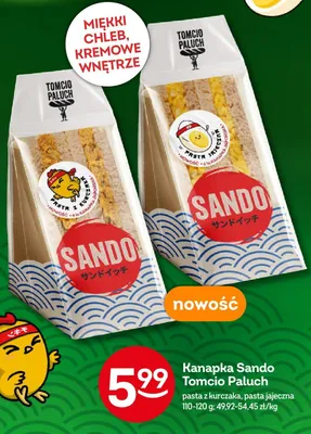 Kanapka Sando Tomcio Paluch z pastą jajeczną promocja w Żabka