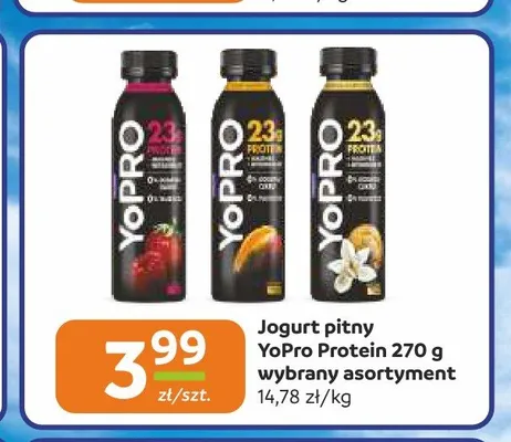 Jogurt pitny YoPro Protein promocja w Społem Częstochowa