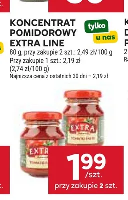 Koncentrat pomidorowy Extra Line promocja w Stokrotka