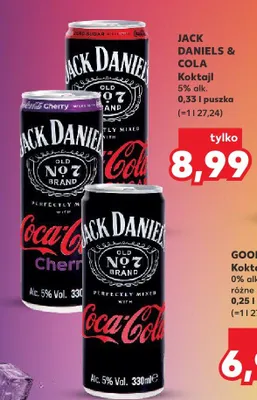 Koktajl Jack Daniels & Cola promocja w Kaufland