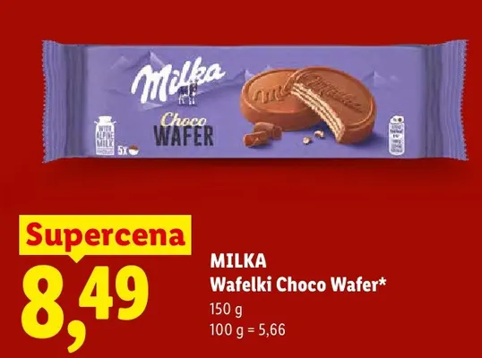Wafelki Milka Choco Wafer promocja w Lidl