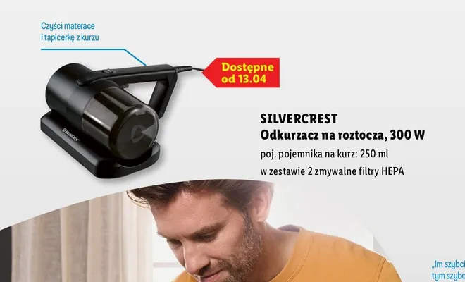 Odkurzacz na roztocza, 300 W promocja w Lidl