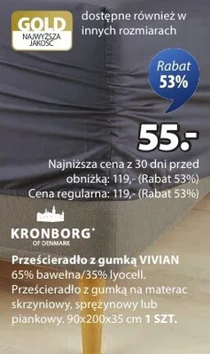 Prześcieradło z gumką VIVIAN 90x200x35 cm promocja w Jysk