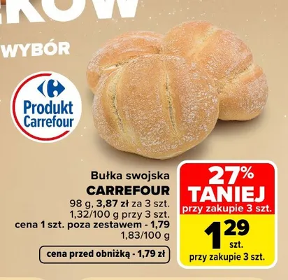 Bułka swojska Carrefour promocja w Carrefour