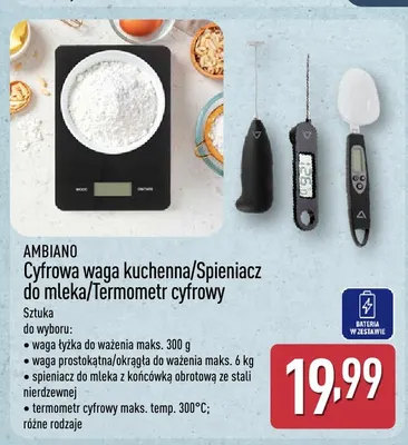 Cyfrowa waga kuchenna łyżka Ambiano promocja w Aldi