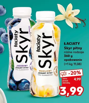 Skyr pitny waniliowy Łaciate promocja w Kaufland