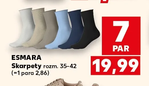Skarpety damskie Esmara 7-pak promocja w Kaufland