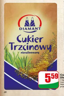 Cukier trzcinowy nierafinowany Diamant promocja w Dino