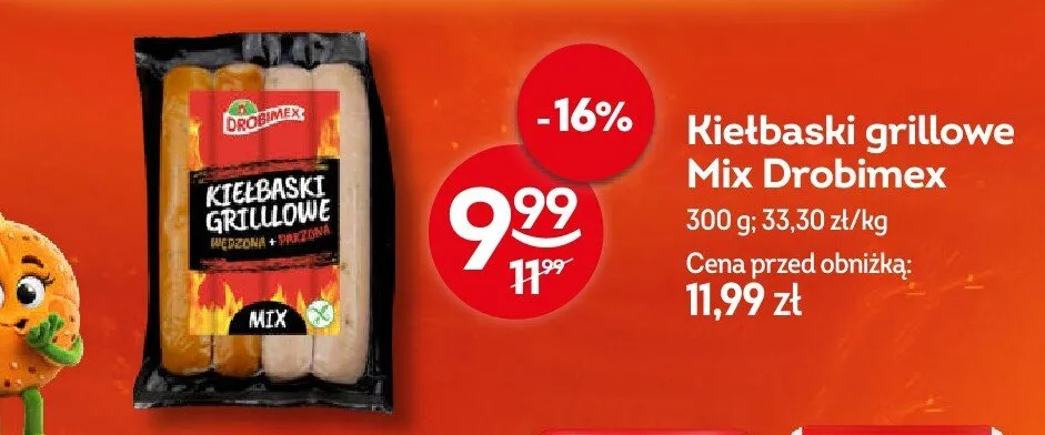Kiełbaski grillowe Mix Drobimex promocja w Żabka