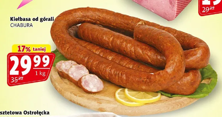 Kiełbasa od górali Chabura promocja w Prim Market