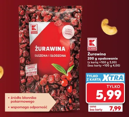 Żurawina K-Classic promocja w Kaufland
