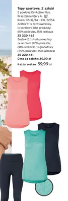 Topy sportowe DryActive Plus 2-pak Zestaw 1 promocja w Tchibo