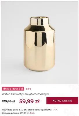 Wazon Eli z motywem geometrycznym Home & You promocja w home&you