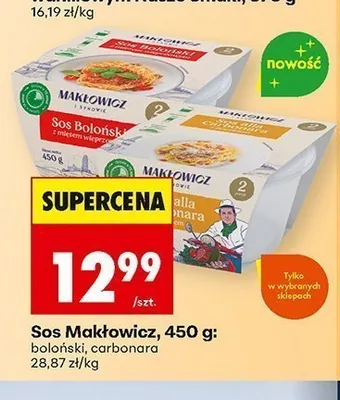 Sos boloński Makłowicz promocja w Biedronka