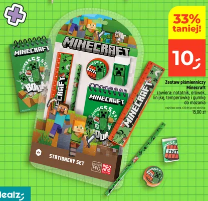 Zestaw piśmienniczy Minecraft promocja w Dealz