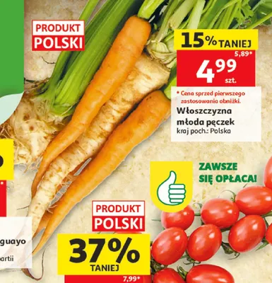 Włoszczyzna młoda pęczek polska promocja w Auchan