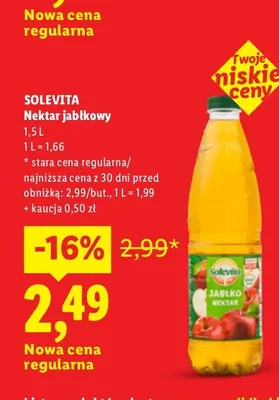 Nektar jabłkowy Solevita promocja w Lidl