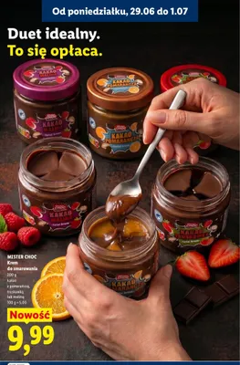 Krem do smarowania Mister Choc kakao z maliną promocja w Lidl