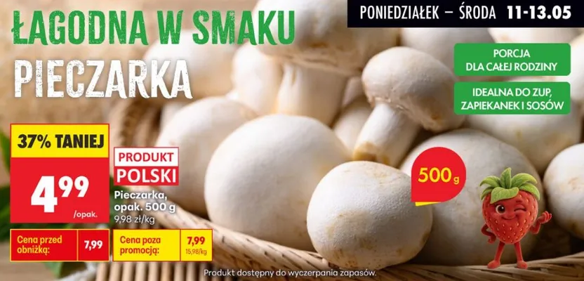 Pieczarka polska promocja w Biedronka