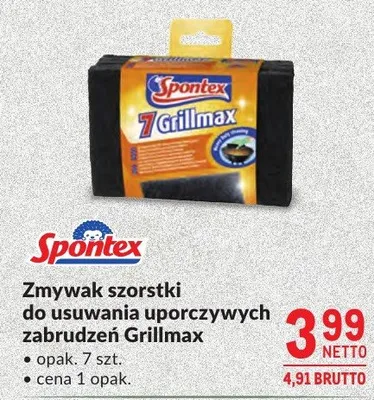 Zmywak szorstki do usuwania uporczywych zabrudzeń Grillmax Spontex promocja w Makro