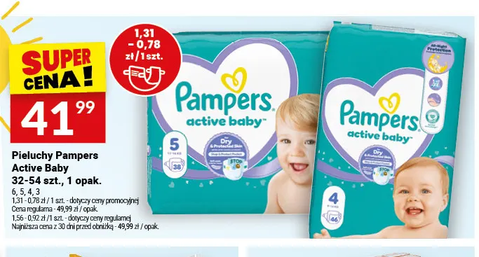 Pieluchy Pampers Active Baby promocja w Twój Market