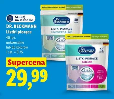Listki piorące uniwersalne Dr. Beckmann promocja w Lidl