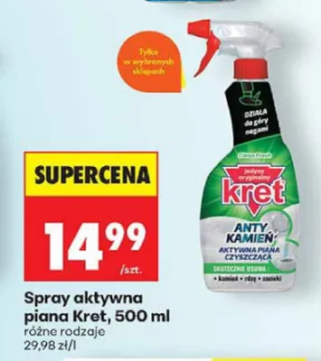 Spray aktywna piana Kret Anty Kamień promocja w Biedronka