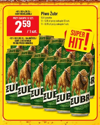 Piwo Żubr promocja w POLOmarket