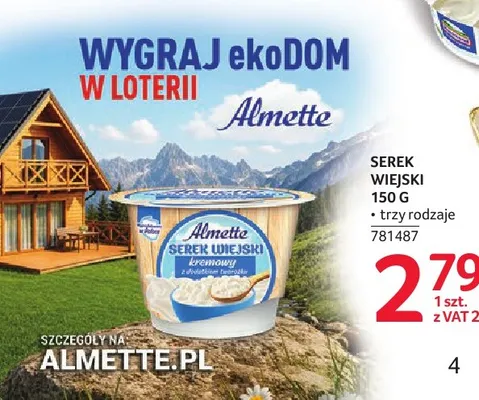 Serek wiejski Almette promocja w Selgros