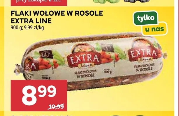 Flaki wołowe w rosole Extra Line promocja w Stokrotka