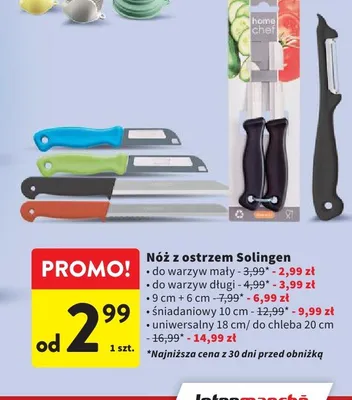 Nóż z ostrzem Solingen do warzyw mały promocja w Intermarche