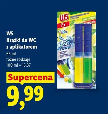 Krążki do WC z aplikatorem W5 promocja w Lidl