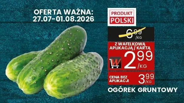 Ogórek gruntowy promocja w Wafelek