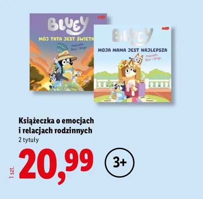 Książeczka o emocjach i relacjach rodzinnych Moja mama jest najlepsza Bluey promocja w Lidl