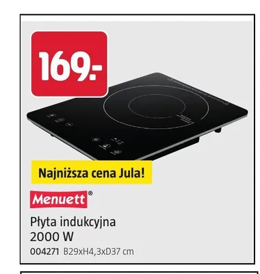 Płyta indukcyjna Menuett promocja w Jula