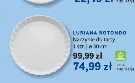 Naczynie do tarty Lubiana Rotondo ø 30 cm promocja w Stokrotka
