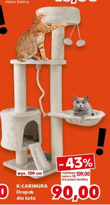 Drapak dla kota wys. 120 cm promocja w Kaufland